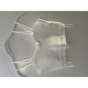 NWT House of Harlow 1960 White Cropped Tank Top, Size Small